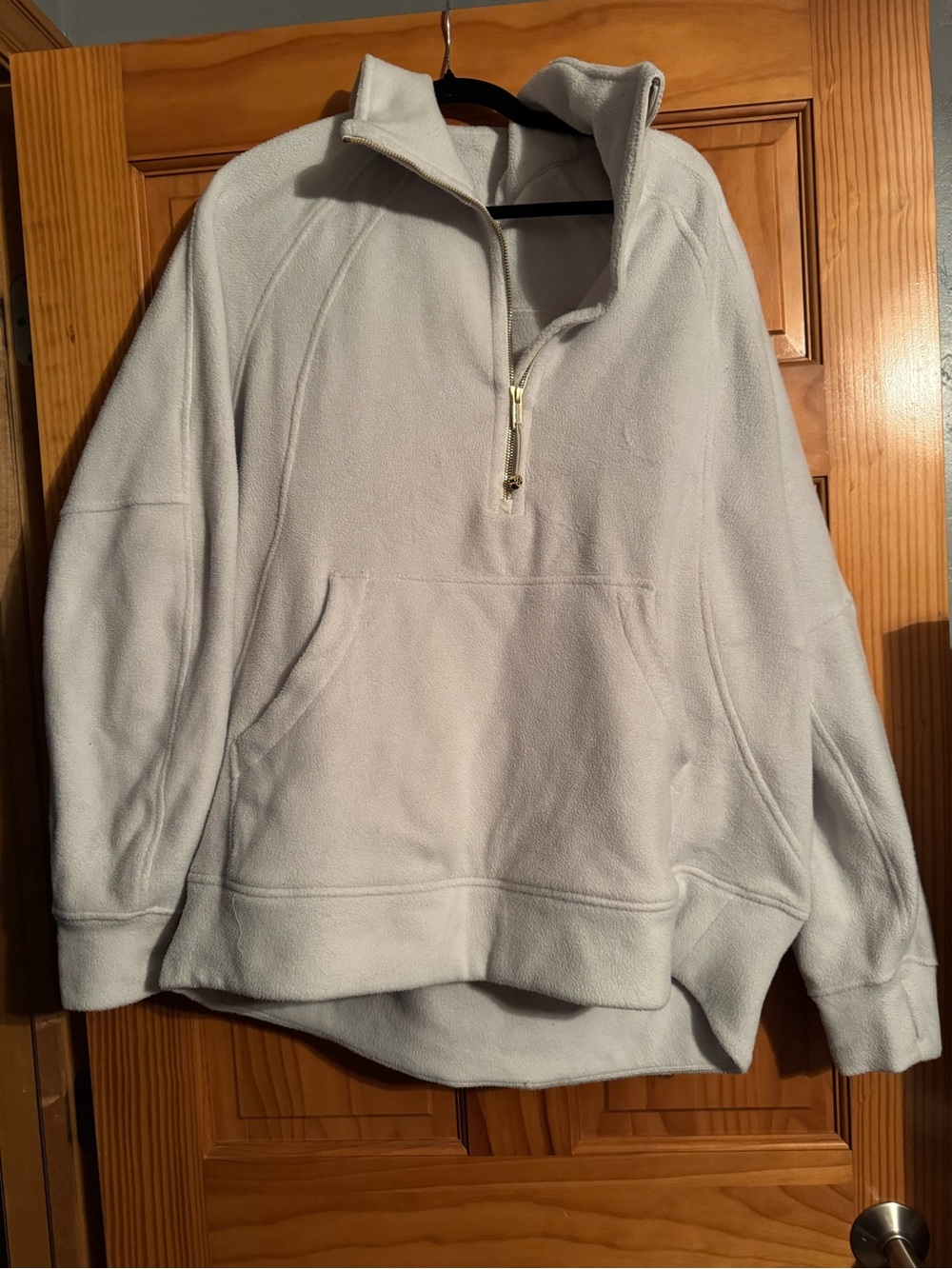 Lululemon Cozy White Quarter-Zip Fleece Pullover